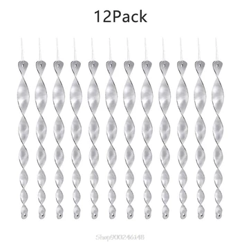 

12 Pcs Bird Repellent Rods, Reflective Bird Deterrent Rods, Bird Deterrent Rods Reflective Bird Frighten Pigeons S19 20 Dropship