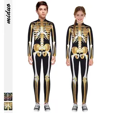 Детский комбинезон на Хэллоуин с 3D принтом скелета, галактики, Луны, розы, комбинезон для девочек и мальчиков, детский комбинезон, От 7 до 14 лет