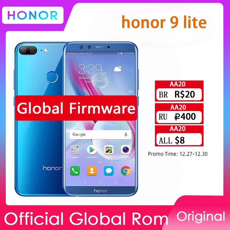 Official Global Rom Honor 9 Lite 3GB 32GB 5.65" Full Screen Mobile Phone Octa Core Dual Front Rear 13.0MP 2.0MP 3000mAh cheap t mobile android phones