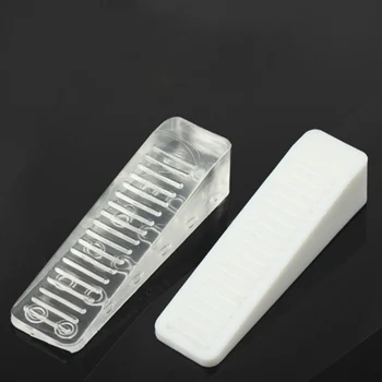 

4Pcs Soft Plastic Door Stopper Windproof And Anti-pinch Safety Door Wedge Door Top Anti-Collision Clear White Door Clip Block