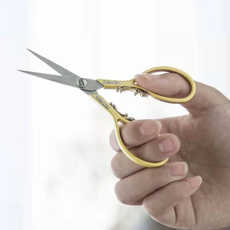 Wholesale Stainless Steel Antique Small Scissors Exquisite Craft Scissors Sewing Supplies and Accessories Cross Stitch Scissors