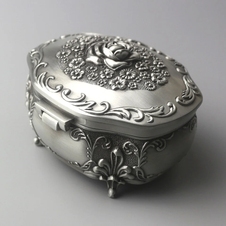 ROSIKING Emboss Alloy Metal Music Box Wind Up and Golden Movement Music Box(Once upon a december) for Birthday
