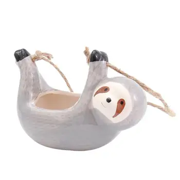 

Sloth Shape Flower Pot Hanging Succulent Plant Pot Container Unique Home Decoration Ornament for Living Room Office