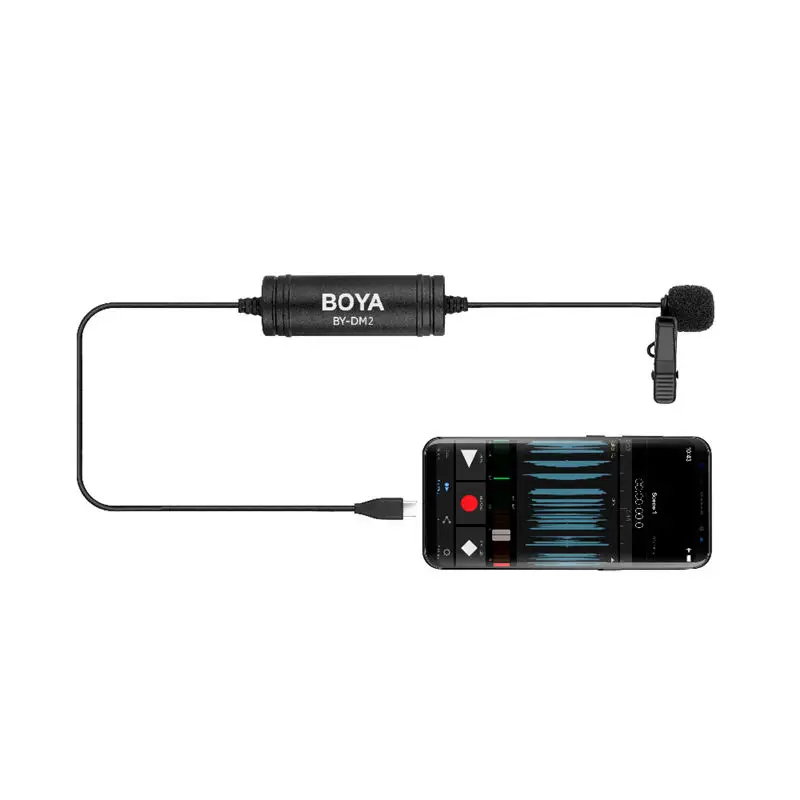  BOYA BY-DM2 Lavalier Microphone Clip-On Mic With USB Type-C Interface For Huawei Mate 10 Samsung_ F