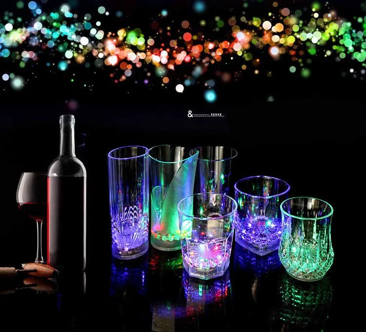 Creative Bar Only Sensing Shining Soda Cups Luminous Cup Glass Beer Steins Cool Gift Promotional
