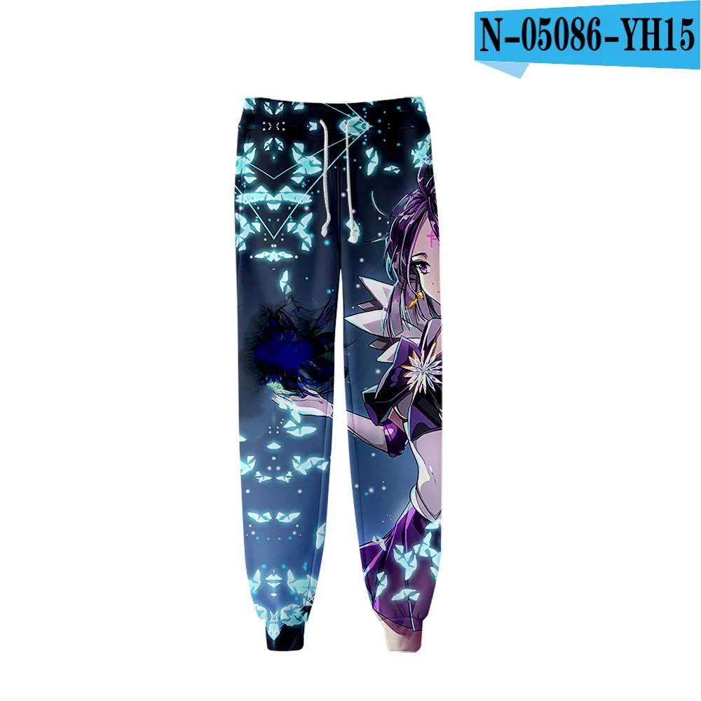 Fashion Sailor Moon 3D casual trousers men and women black autumn and winter 3D beam pants boys and girls cartoon sweatpants - Цвет: 3D pants