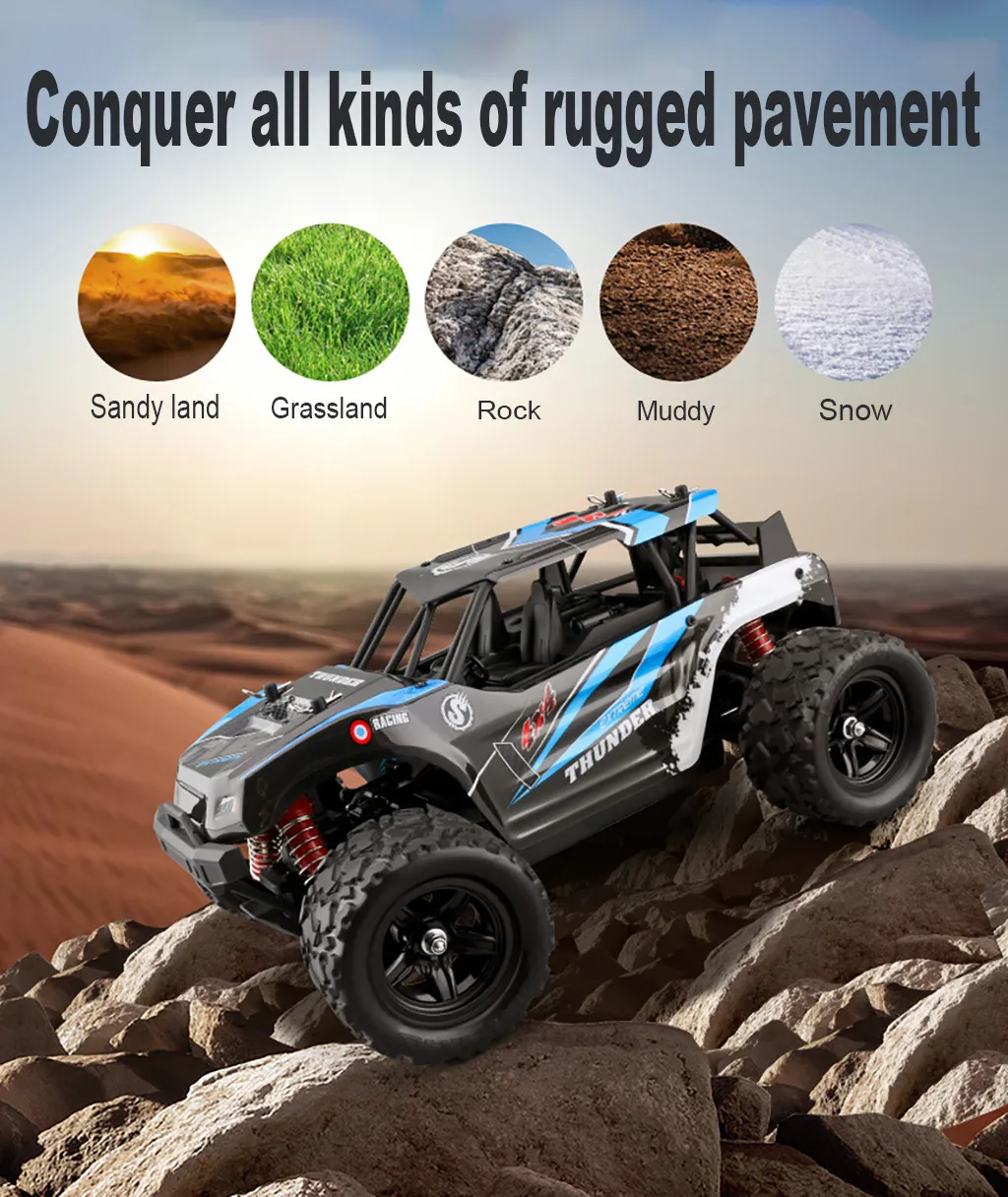50 км/ч 1/18 Масштаб RC Автомобиль 2,4G 4WD высокая скорость Быстрый дистанционный контроль Большой трек 8,30