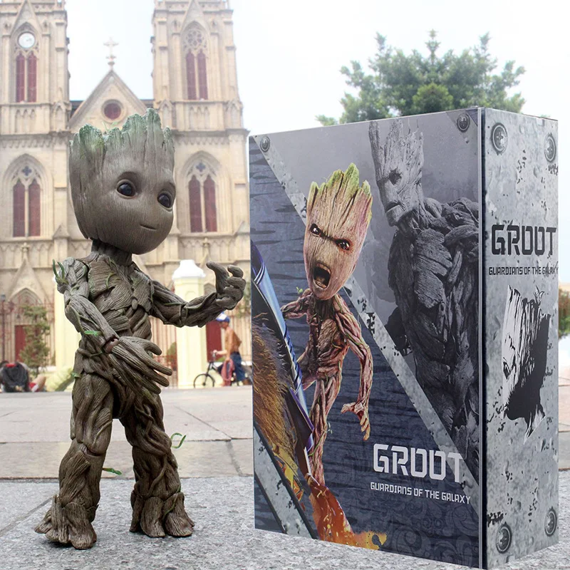 Galaxy Guard Groot маленькое дерево Ht 1: 1 три головы Shuren мобильный-лицо трансплантация гаражный комплект модель