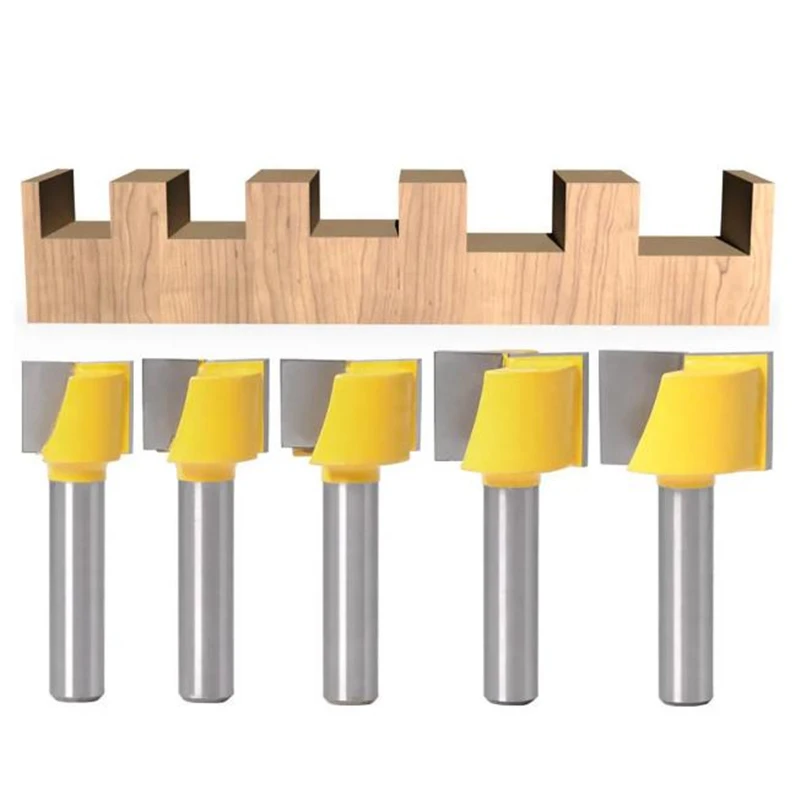 목공 공구 비트 솔리드 카바이드 CNC 밀링 커터 엔드밀, 목공 절단기용, 8mm 생크 청소 바닥 조각