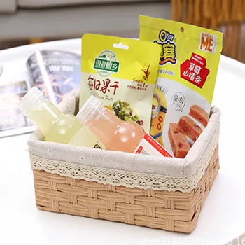 

Multipurpose Rectangular Wicker Storage Basket with Removable Washable Liner Willow Woven Containers