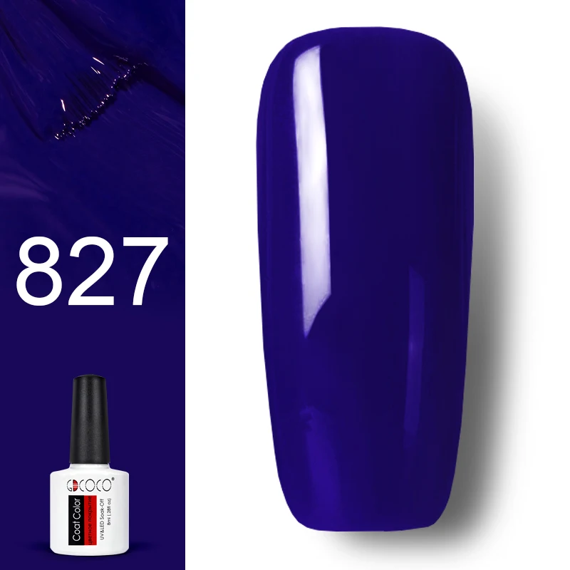 827 GDCOCO лак для ногтей nail Art Гель для дизайна Лаки 8 мл неонового цвета блестящие soak off-польский гель маникюр - Цвет: 827