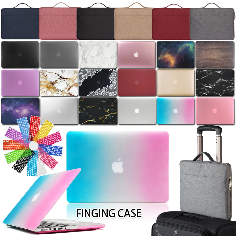 

Print Laptop Case for Macbook Air 11/13/PRO 13/15/RETINA 13/15/Macbook White A1342/12/NEW AIR 13 Inch Laptop Case+keyboard+Bag