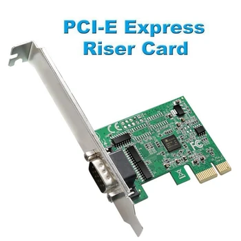 

New PCIE to DB9 RS232 Serial Port to PCI riser Card 99100 1S Chipset Serial Controller Card PCI-E Express Card Converter Adapter