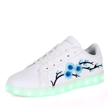 

RISRICH Kids tennis led shoes for girls children glowing light up usb sneakers kids luminous girl shoes zapatos para nina