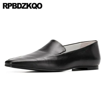 

chinese china square toe slip on designer shoes women luxury 2019 ladies size 34 flats genuine leather black japanese loafers