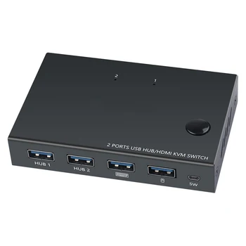 

1PCS High Quality 2 Port 4K USB HDMI KVM Video Display Switch Box Converter USB Switch Splitter Plug and Play