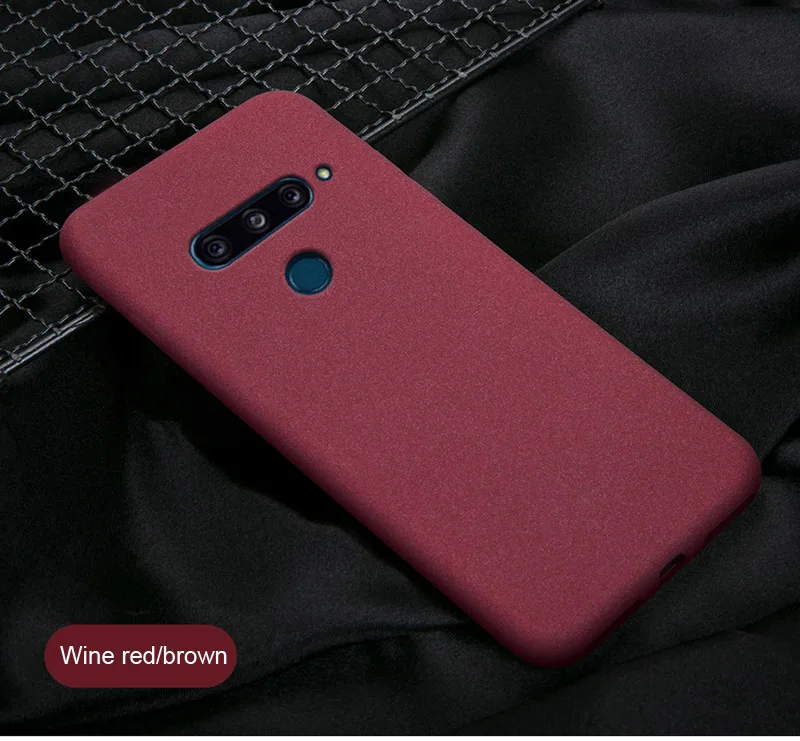 Бордовый Чехол upaitou для LG G8 V40 V50 ThinQ, Не оставляющий отпечатков пальцев чехол, мягкий матовый ультра тонкий чехол для LGG8 чехол ThinQ - Цвет: Бордовый