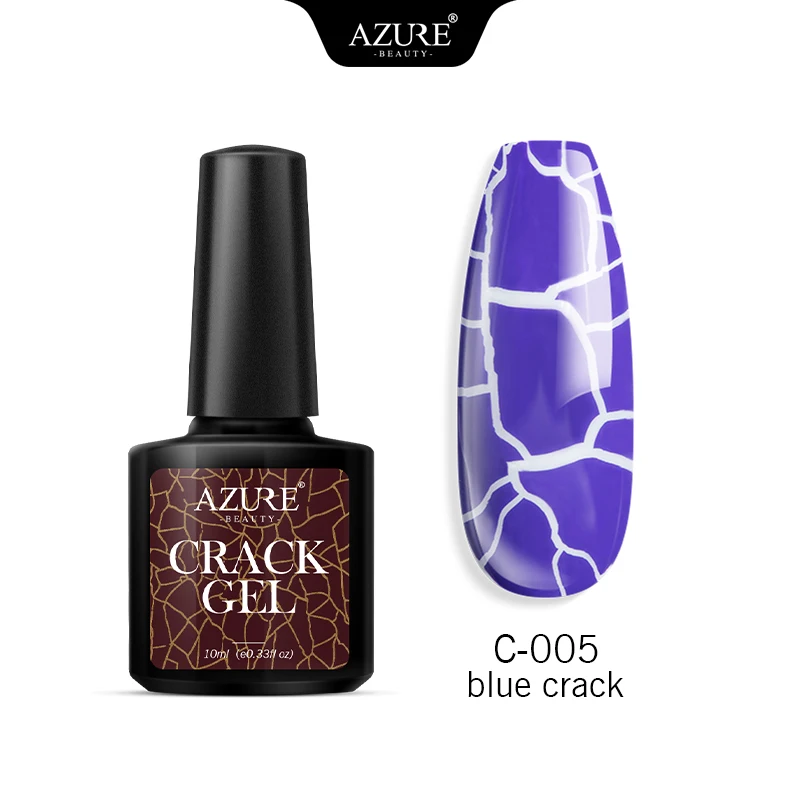 AZURE BEAUTY Crack Гель-лак для нейл-арта замочить от Crackle Led Гель-лак для ногтей Полупостоянный Гибридный лак - Цвет: 005