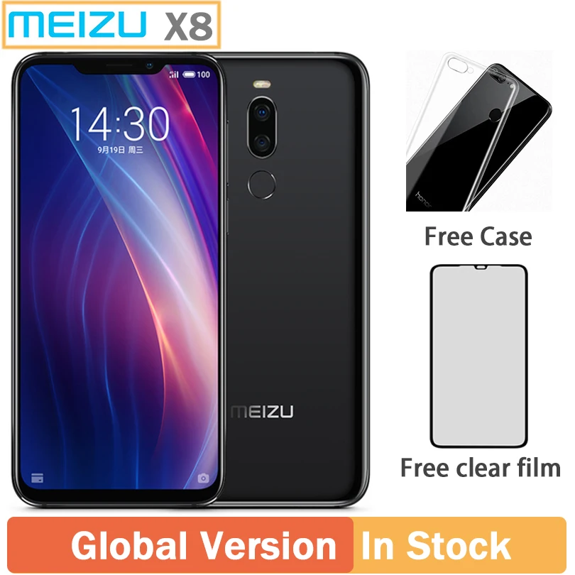 

Original Meizu X8 6G Snapdragon 710 Fingerprint 4G LTE Smart Phone Octa Core 6.2'' 2220 x 1080P Dual Rear Camera 3210mAh