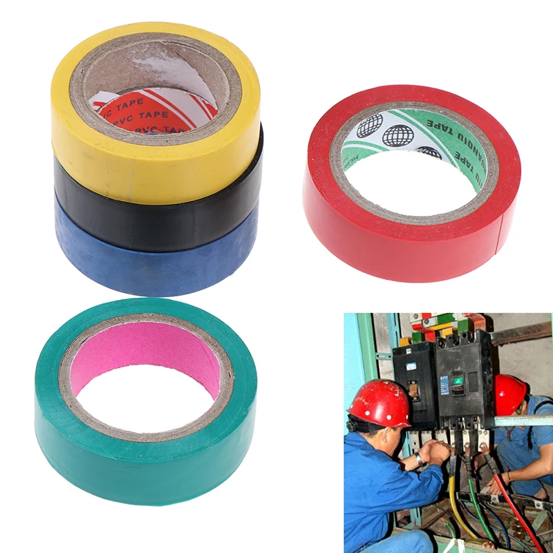 1Pc 18MM*10M Flame Retardant Electrical Tape Electrical Tape Waterproof PVC Electrical Insulation Tape Adhesive Tape