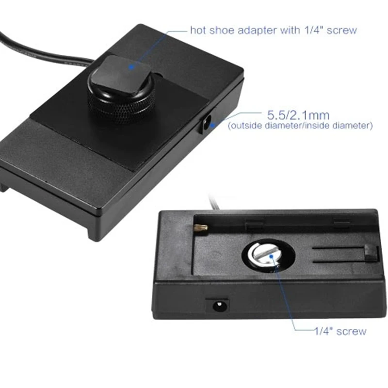 F970 NP-F Series Battery Power Supply Plate Mount System with Full-Decoding Dummy Battery for Canon LP-E6 DC Battery for Canon 5