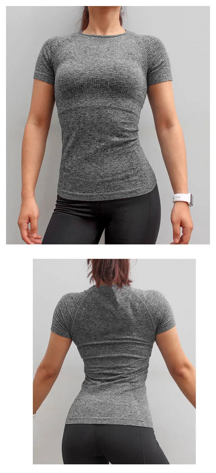 Vital бесшовные тренажерный зал Топ рубашка для женщин фитнес Йога Топ дышащие рубашки для йоги Активные спортивные рубашки
