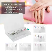 10 шт. набор сверл для ногтей пилки для ногтей электрическая машина для маникюра вращающиеся полировальные инструменты фрезы маникюрные аксессуары для ногтей