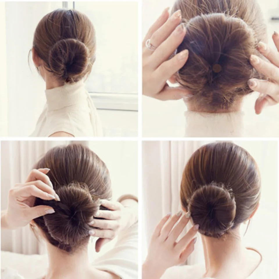 4er-Set Schaumstoff-Haarbrötchen-Macher – Große & Kleine Größen, Für Voluminöse Brötchen & Updos, Einfach Zu Verwenden