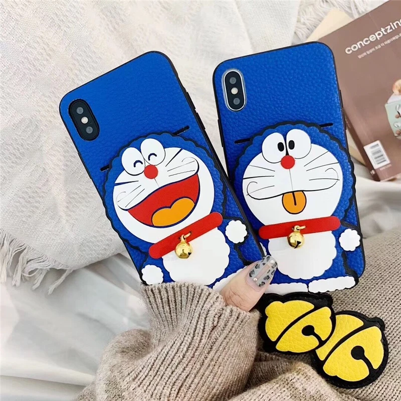 Мультяшный милый чехол для мобильного телефона Doraemon, прозрачный, защита от падения для iphone 6 6S 7 8 plus x xrxs 11 Pro