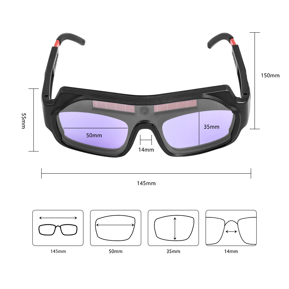 Сварочные защитные очки с автоматическим затемнением солнечные сварочные защитные окуляры