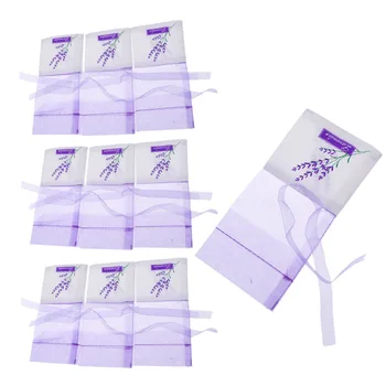 

10pcs Floral Printing Lavender Bags Empty Fragrance Pouch Sachets Bag for Relaxing Sleeping Light Purple