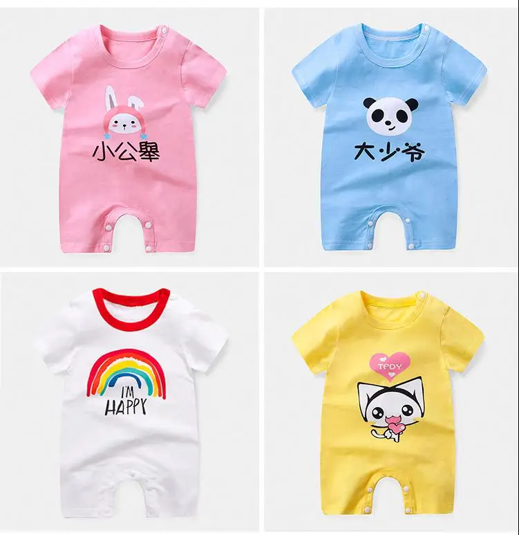 2021 Summer Baby Mickey Minnie Clothes Rompers For Baby Infant Clothing Jumpsuit Baby Boy Girl Clothes Short Sleeve Romper Baby Bodysuits are cool