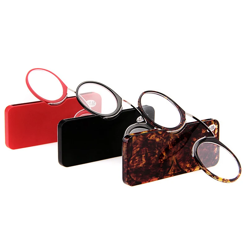 SAOIOAS TR90, складные очки для чтения с зажимом, для мужчин и женщин, легко носить с собой, чехол для карт, круглые очки по рецепту для мужчин+ 1,0+ 2,0+ 2,5