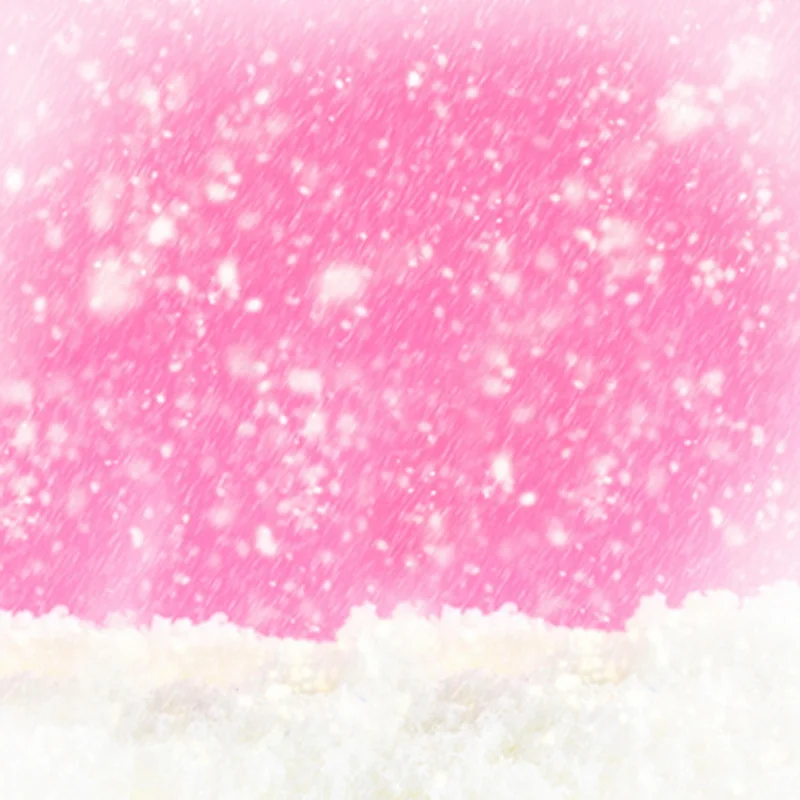 

10x10FT Pink Snowflakes Snow Flakes Winter Wonderland Custom Backdrop Photo Studio Background Vinyl 300cm x 300cm