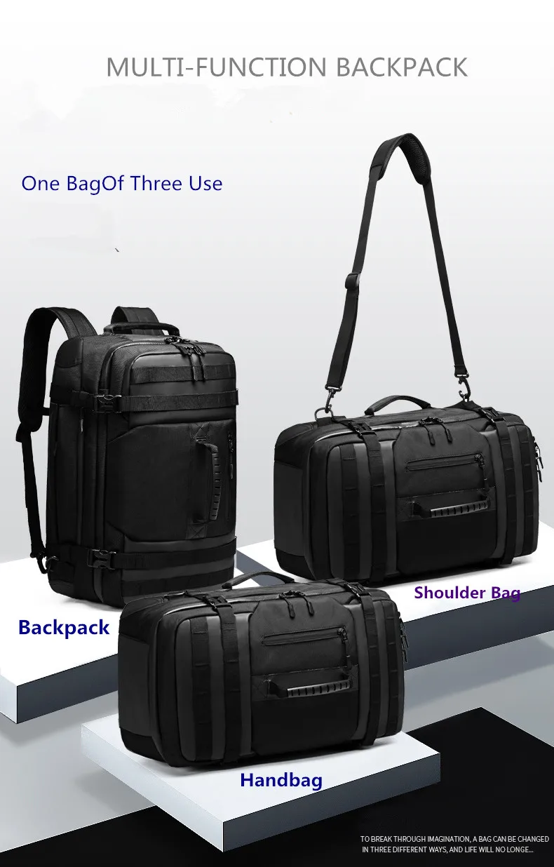 OZUKO, мужской рюкзак, большая вместительность, многофункциональный, 17,3 дюймов, для ноутбука, мужские рюкзаки, модные, мужские, Mochila, водонепроницаемая, дорожная сумка