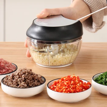 

1pcs Vegetable Chopper Manual Cooking Machine Multi-function Vegetable Grinder Garlic Pounder Shredder Fruit Cutter Kitchen Tool