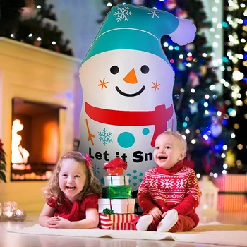 

Behogar Merry Christmas Inflatable Snowman Tumbler Santa Decoration Props Sandbag Toy Atmosphere Scene Festive Decor For Home