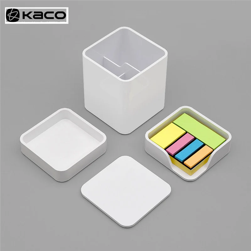 Caja de almacenamiento de escritorio KACO LEMO, caja de notas, caja de producto 3 en 1, montaje de diseño Simple gratis para oficina Fam