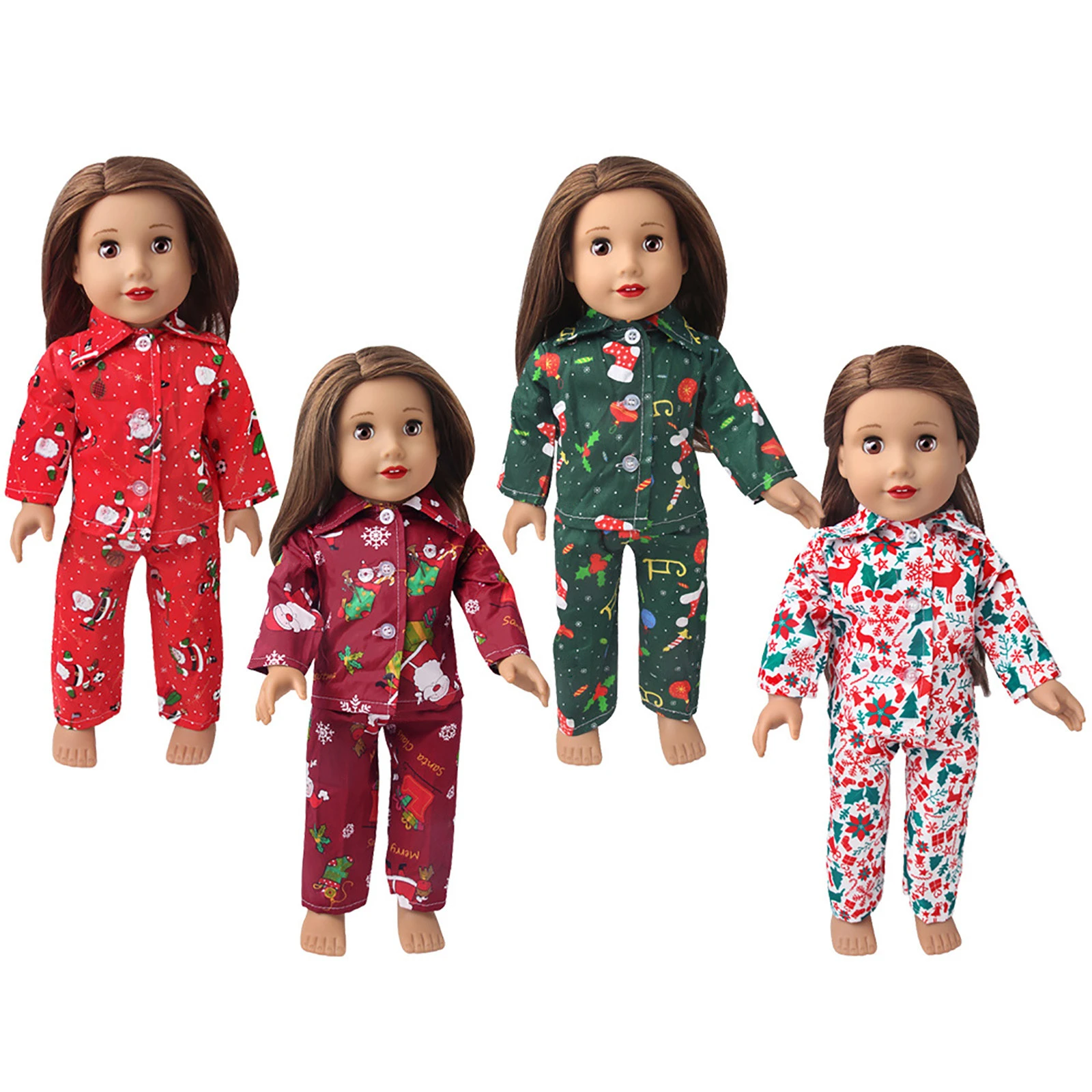 18 Inch Girl Doll Clothes Christmas Style Doll Outfit 43cm Shaf Doll