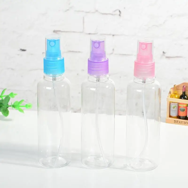 

Water Sprayer Bottle 100ml Transparent Empty Spray Plastic Random Color Empty Cosmetic Mist Water Foggers For Alcohol Atomizer