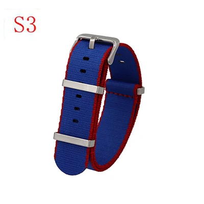 UTHAI P29 20 мм 22 мм часы StrapNylon Холст Водонепроницаемый и пот устойчивый ремешок для часов доступны в 9 цветах и 18 типах - Цвет ремешка: S3