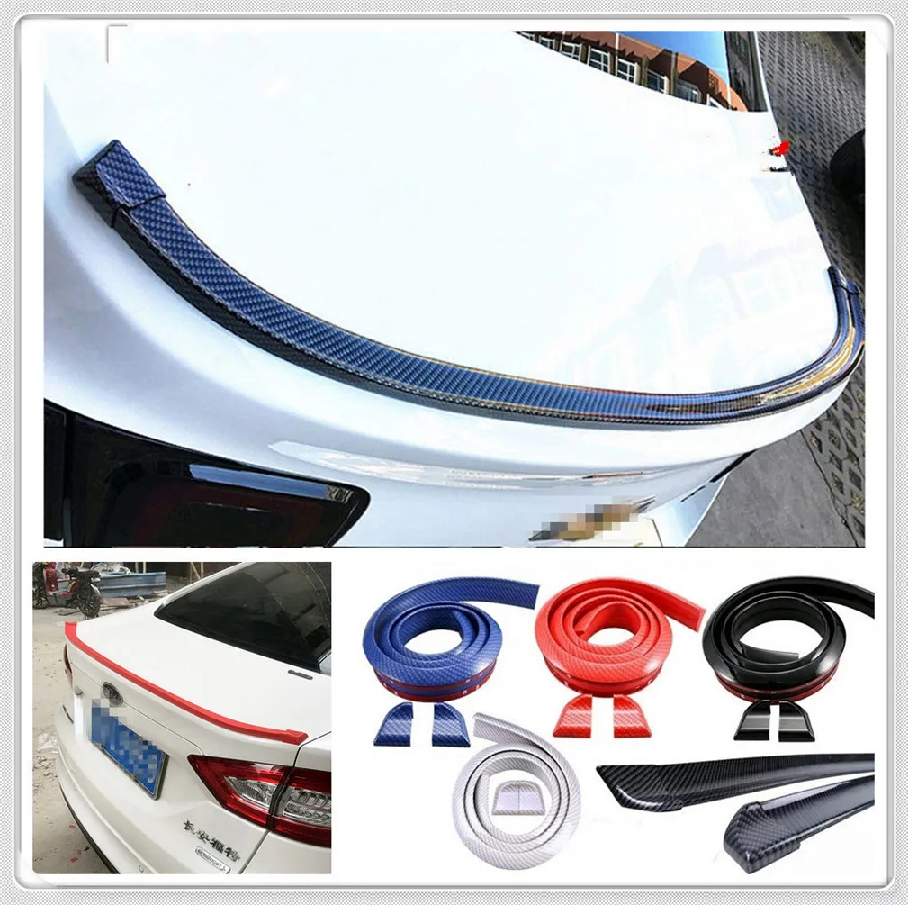 

Car auto Carbon Fiber Rubber tail Rear Spoiler Wing for Chevrolet Volt SS Chevelle FNR 1970 1967 Impala Chaparral