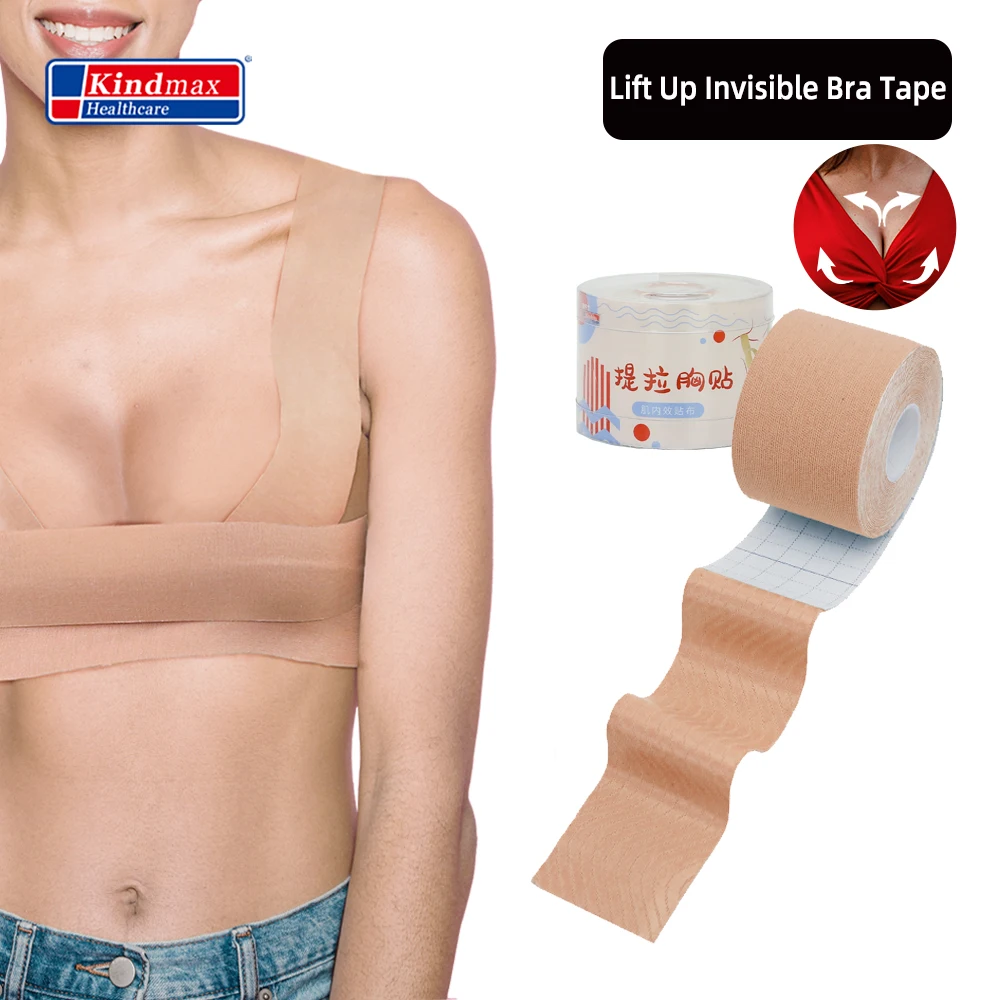 

Kindmax Boob Tape Rolls Breast Lift Adhensive Tape Lift Up Invisible Bra Tape, Push Up Sexy Backless Tapes Kinesio Women Lady 5M
