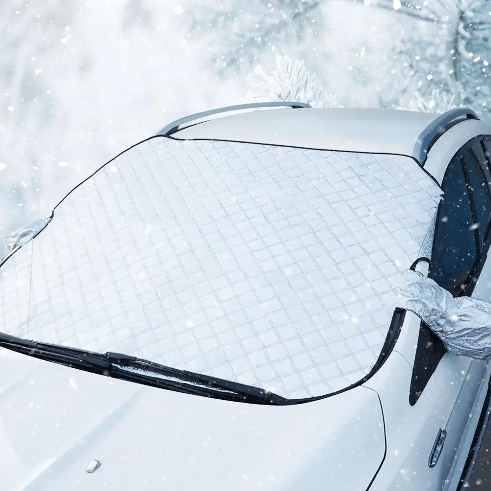 

Car Windshield Snow Cover Prevent Snow Ice Sunshade Dust Frost Freezing Cover Protector Cover with Mirror Cover