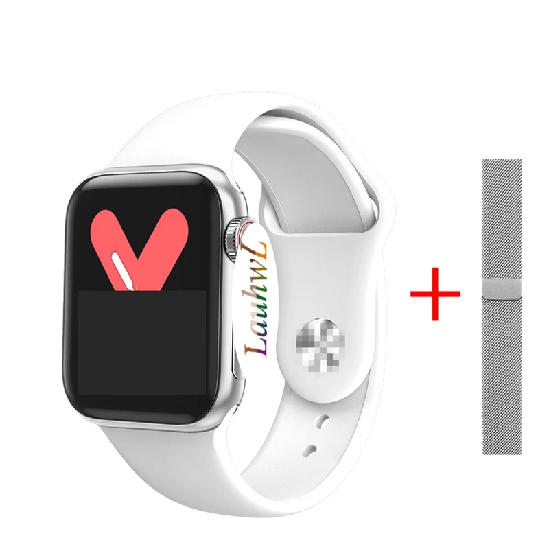 silver add Strap IWO 12 Pro W58 умные часы для мужчин и женщин монитор сердечного ритма напоминание о звонках 1:1 серии 5 для Android Apple PK IWO 11 Lite P70 - Цвет: silver add Strap