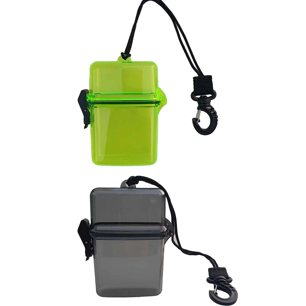 2Pcs Surf Scuba Diving Waterproof Dry Box Case for Money ID Cards License Keys for Water Sports