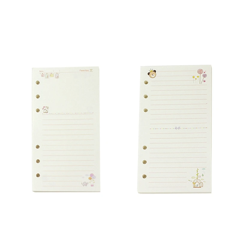 

2Pcs A6 Cute Colorful Diary Refills Spiral Notebook Replace Color Core Loose Leaf Stationery Gift School Planner Ring Binder Pap