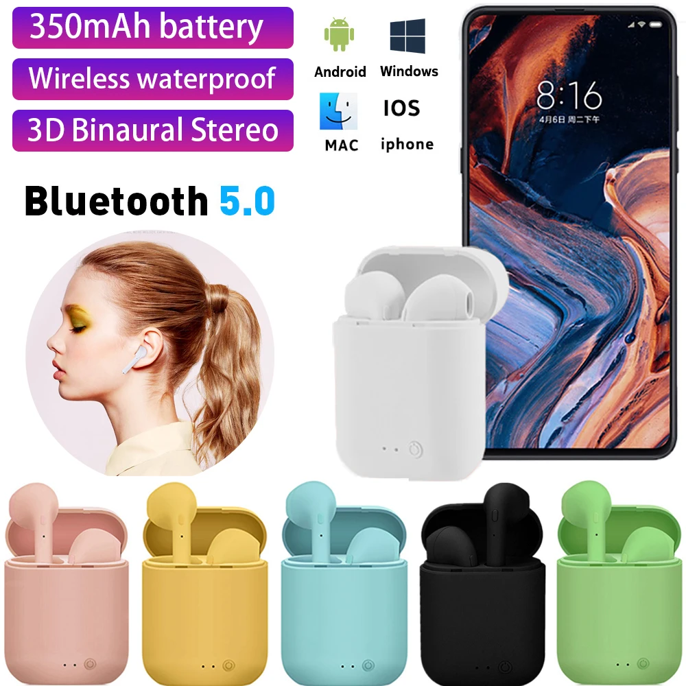Mejores Ofertas Mini-2 auriculares TWS inalámbricos por Bluetooth 5,0, Auriculares deportivos manos libres con micrófono para iPhone, Samsung, HUAWEI MI Erb1eOWxkzq