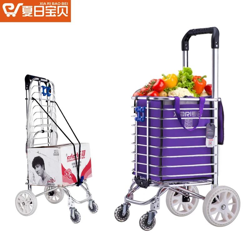  Shopping Cart Shopping Cart Small Cart Folding Old Cart Small Cart Portable Trolley Trolley Trolley