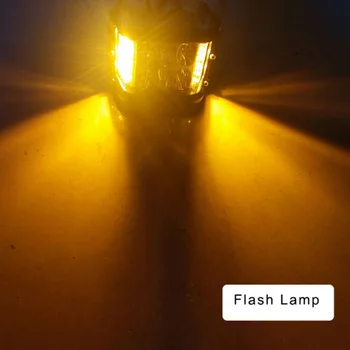 

Horizontal Beam Work Light Lamp 6000LM 45W Headlight White+Amber Strobe